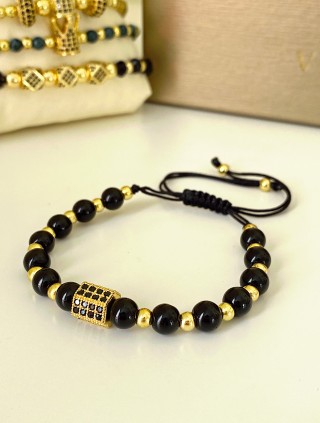 Bratara dama model deosebit cu piatra semipretioasa Piatra lunii si design special hexagon