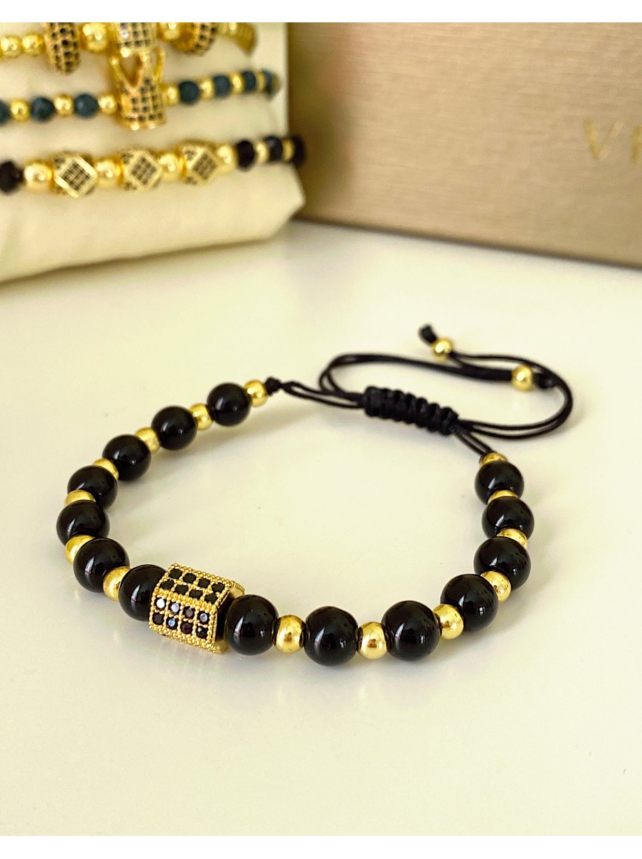 Bratara dama model deosebit cu piatra semipretioasa Piatra lunii si design special hexagon