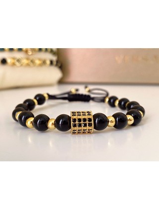 Bratara dama model deosebit cu piatra semipretioasa Piatra lunii si design special hexagon