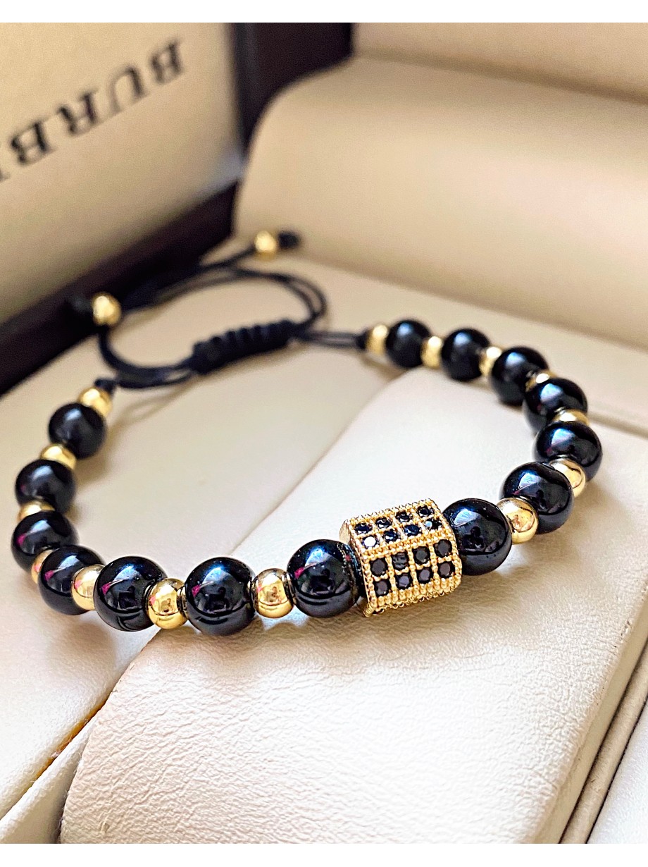 Bratara dama model deosebit cu piatra semipretioasa Piatra lunii si design special hexagon