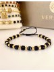 Bratara dama model deosebit cu pietricele negre si model simplu