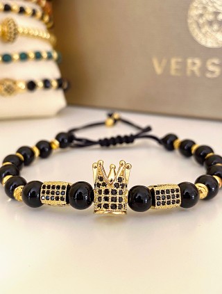 Bratara dama model deosebit cu piatra semipretioasa Piatra lunii si design special coroana