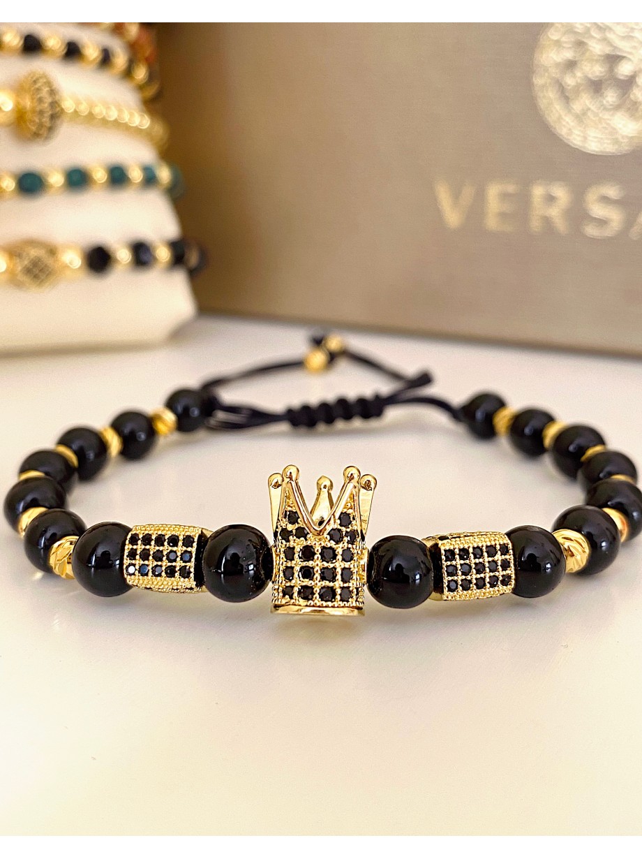 Bratara dama model deosebit cu piatra semipretioasa Piatra lunii si design special coroana