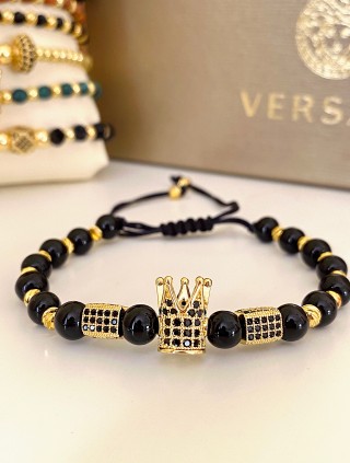 Bratara dama model deosebit cu piatra semipretioasa Piatra lunii si design special coroana