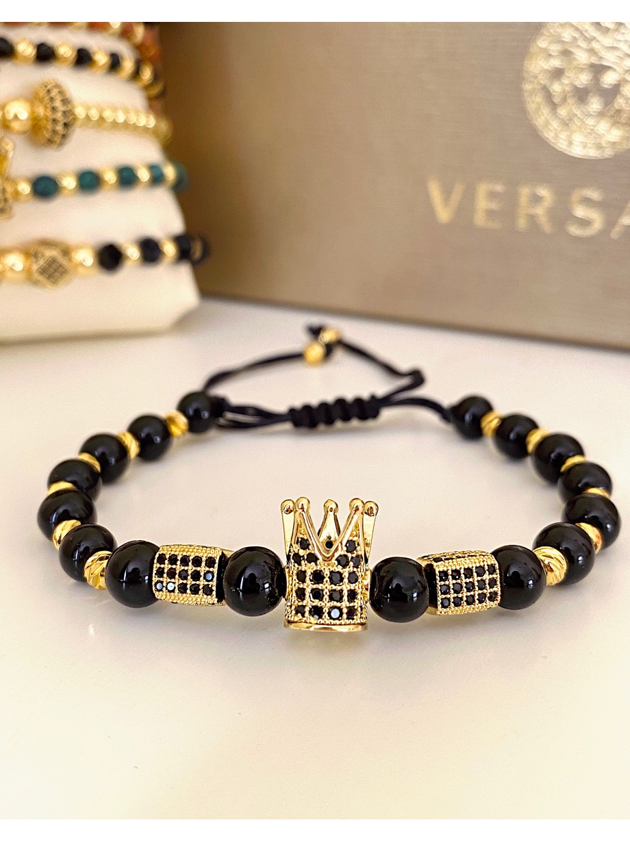 Bratara dama model deosebit cu piatra semipretioasa Piatra lunii si design special coroana