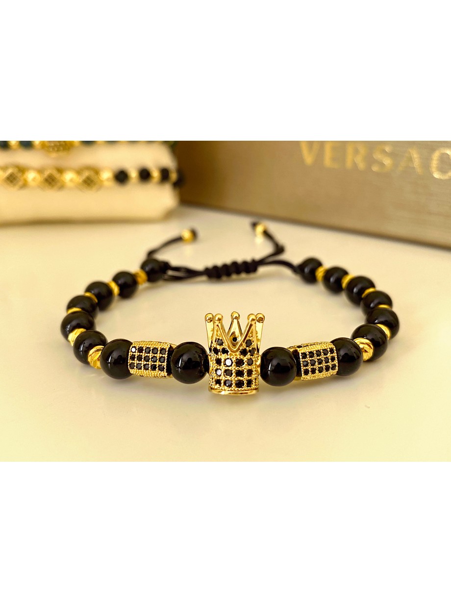 Bratara dama model deosebit cu piatra semipretioasa Piatra lunii si design special coroana