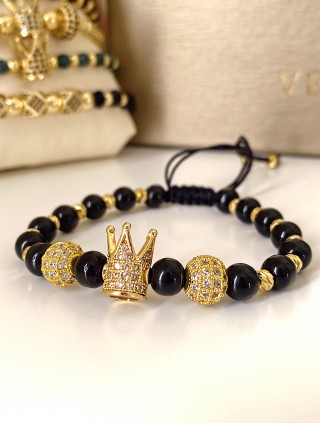 Bratara dama model deosebit cu piatra semipretioasa Piatra lunii si design special coroana