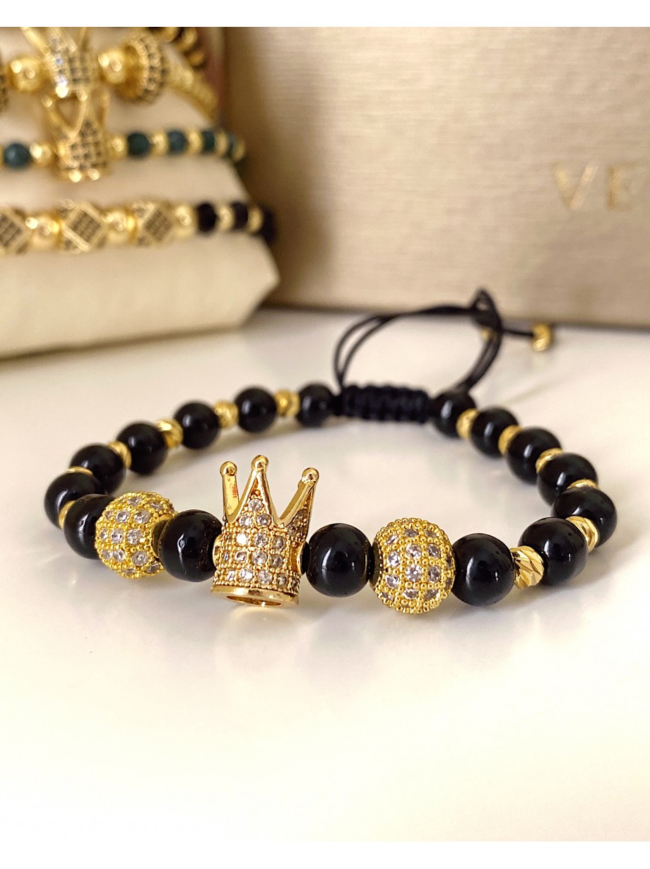 Bratara dama model deosebit cu piatra semipretioasa Piatra lunii si design special coroana