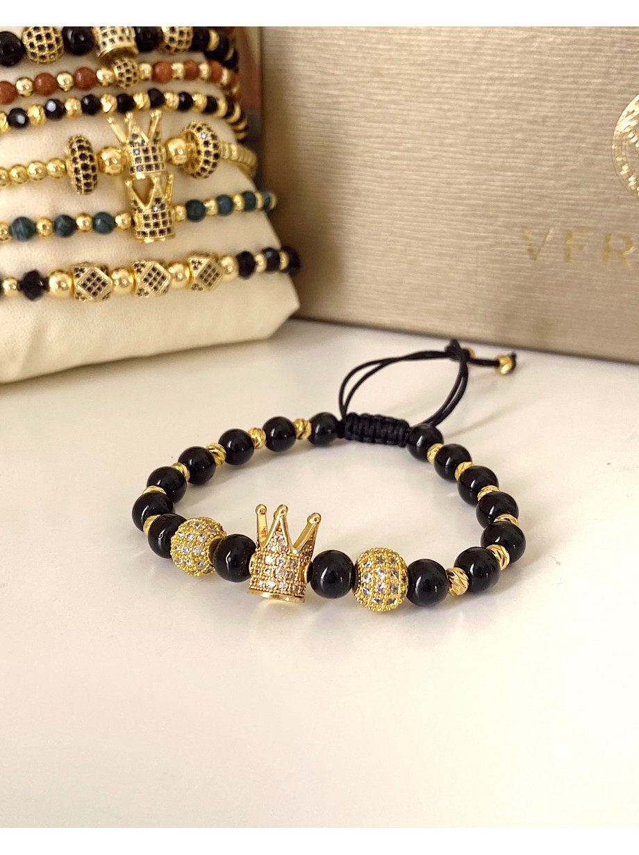 Bratara dama model deosebit cu piatra semipretioasa Piatra lunii si design special coroana