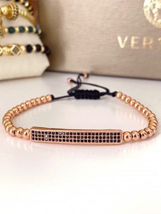 Bratara dama roze model deosebit cu banda stralucitoare