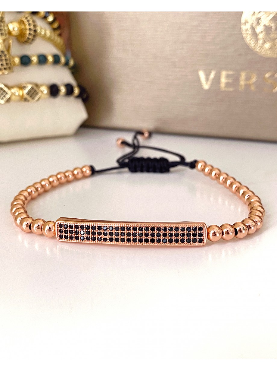 Bratara dama roze model deosebit cu banda stralucitoare