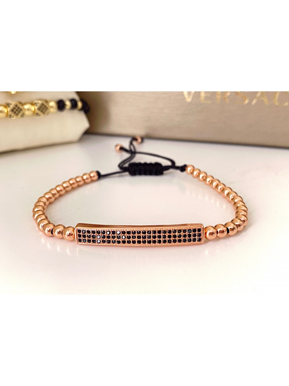 Bratara dama roze model deosebit cu banda stralucitoare