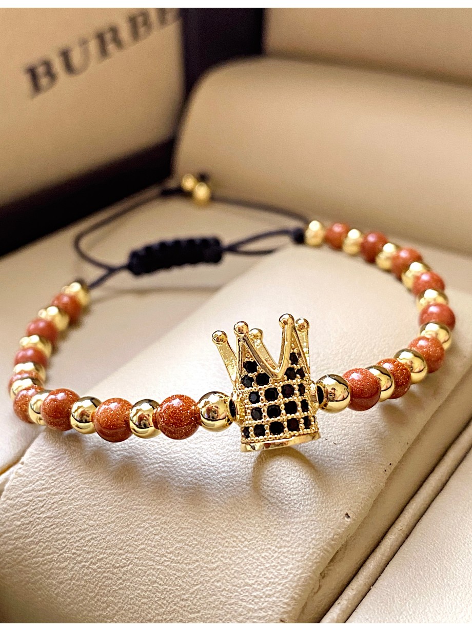 Bratara dama model deosebit cu piatra semipretioasa Piatra Soarelul si design special coroana