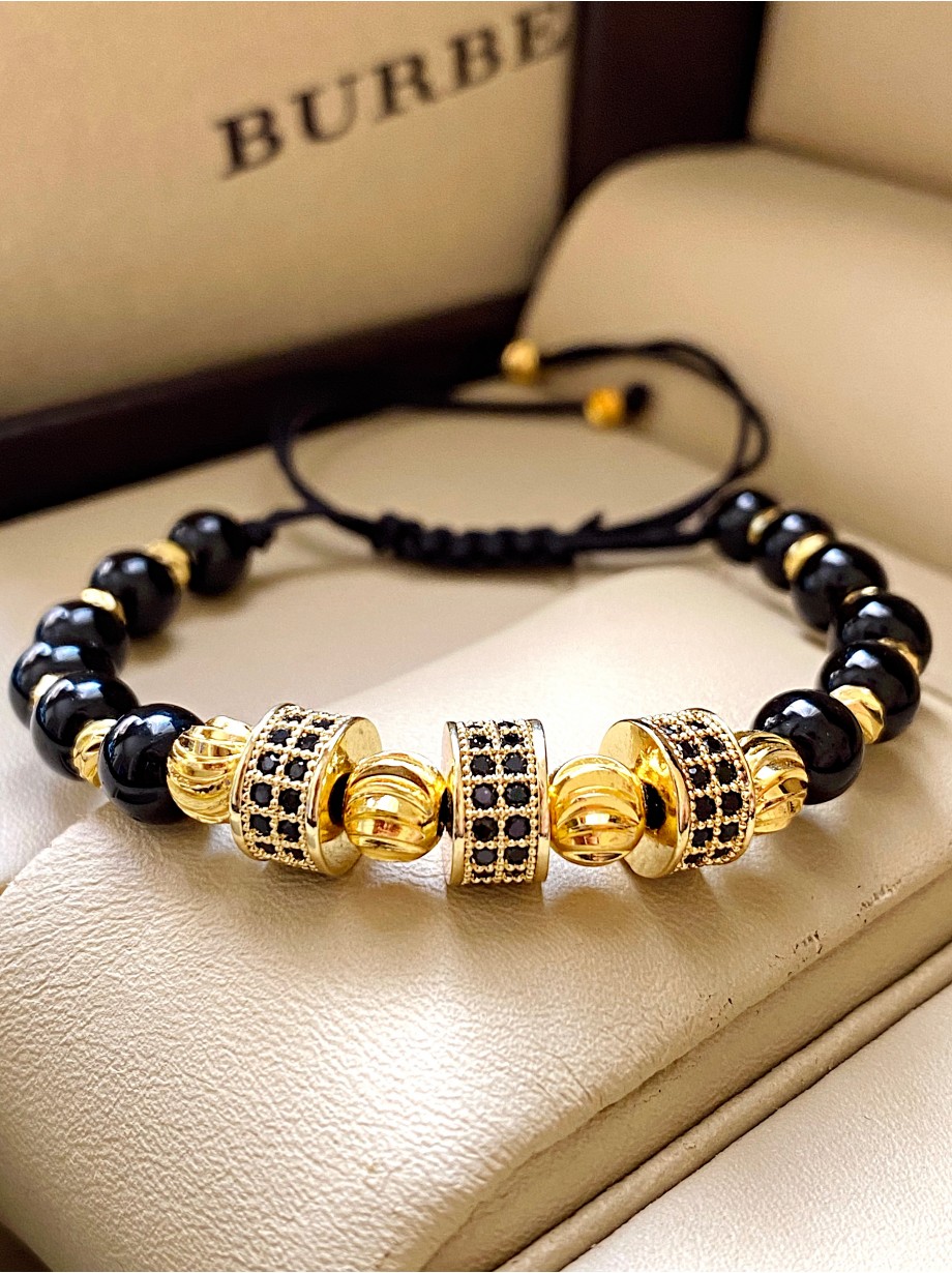 Bratara dama model deosebit cu piatra semipretioasa Piatra lunii si design special 3 cercuri