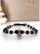 Bratara dama model deosebit cu margele negre si sageata cu pietricele negre