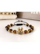 Bratara dama model deosebit cu piatra semipretioasa Ochi de tigru si design special coroana