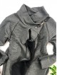Cardigan dama gros ieftin gri cu guler inalt