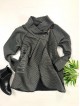 Cardigan dama gros ieftin gri cu guler inalt