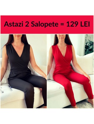 OFERTA 2 Salopete Dama Rosie si neagra 129 RON! Masurile S M L XL!
