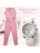 OFERTA limitata! Salopeta dama roz + Ceas dama Geneva! Ambele produse la 99 RON! 