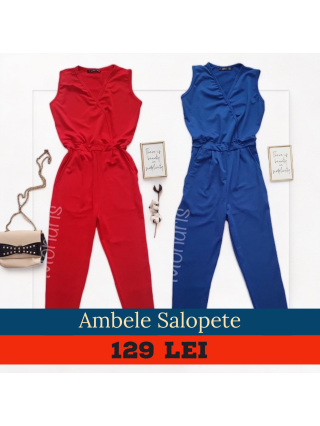 OFERTA 2 Salopete dama lungi casual elegante DOAR 129 lei ambele Salopete rosu si albastru