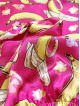 Pijama dama ieftina cu aspect satinat cu maieu si pantaloni scurti cu imprimeu Banana și Înghețată - Bucurie și Distracție Gustativă