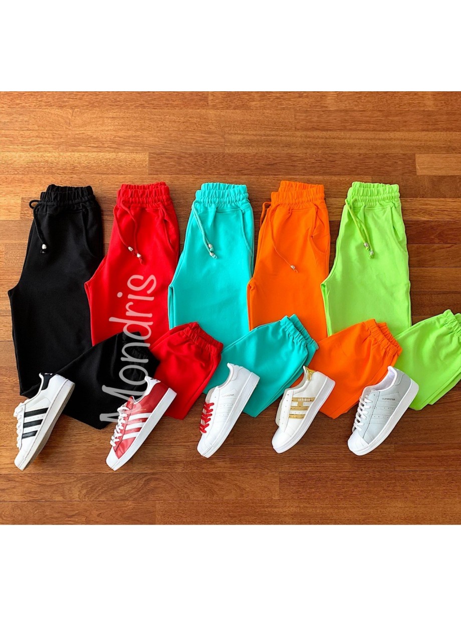 Pantaloni dama lungi rosii cu elastic si buzunare