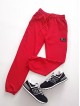 Pantaloni dama casual rosii tip jogger cu imprimeu Design