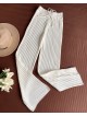 Pantaloni dama din tricot SUBTIRE albi cu snur in talie