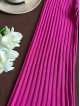 Pantaloni dama din tricot SUBTIRE roz fuchsia cu snur in talie