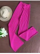Pantaloni dama din tricot SUBTIRE roz fuchsia cu snur in talie