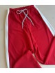 Pantaloni dama sport casual lungi cu dungi - rosii