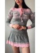 Rochie ieftina din tricot gri cu jambiere+caciula model Craciun Rochie ieftina din tricot gri cu jambiere+caciula model Craciun