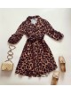 Rochie de zi ieftina neagra cu imprimeu animal print Rochie de zi ieftina neagra cu imprimeu animal print