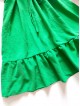 Rochie de zi scurta verde cu volanase la maneci