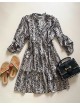 Rochie de zi ieftina lejera gri cu imprimeu snake