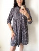Rochie de zi ieftina lejera gri inchis cu imprimeu snake