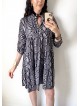 Rochie de zi ieftina lejera gri inchis cu imprimeu snake