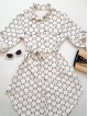 Rochie ieftina casual stil camasa alba si cordon in talie cu imprimeu zale