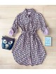  Rochie dama ieftina casual alba tip camasa cu imprimeu Litere