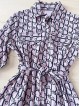  Rochie dama ieftina casual alba tip camasa cu imprimeu Litere