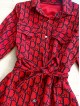  Rochie dama ieftina casual rosie tip camasa cu imprimeu Litere